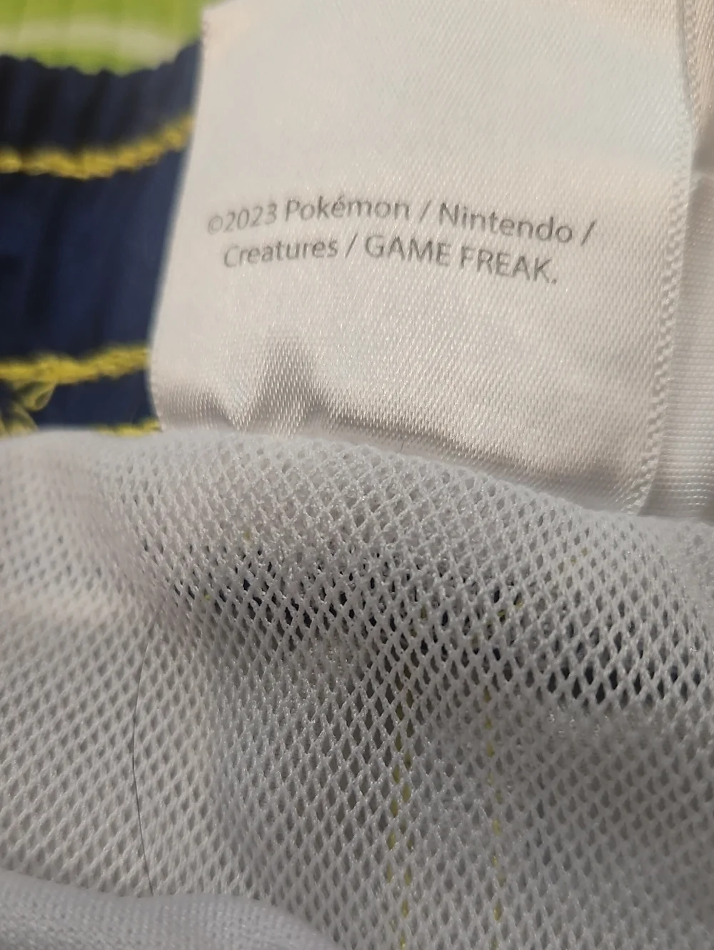 Euc Size 6 Pokemon Pikachu Grey Kids Swim Trunks with Yellow Drawstring